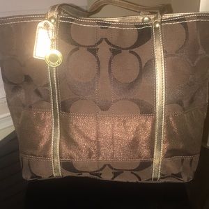Authentic Bronze Coach Bag!